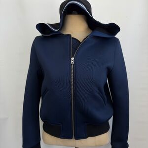 Women's NYLORA "Baldwin" Bomber Jacket Size M Navy Blue Black Hooded
